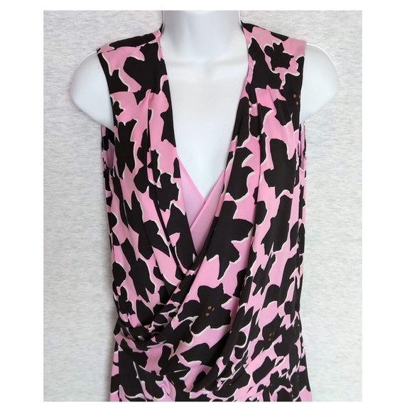 Diane Von Furstenberg Daran Print Silk Faux Wrap Dress - Picture 4 of 11